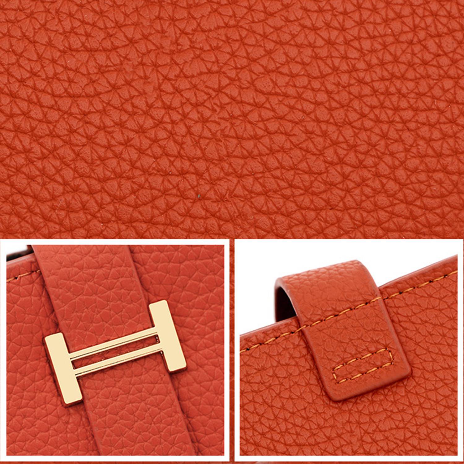 PU Leather Zipper Card Holder Purse Bag 3