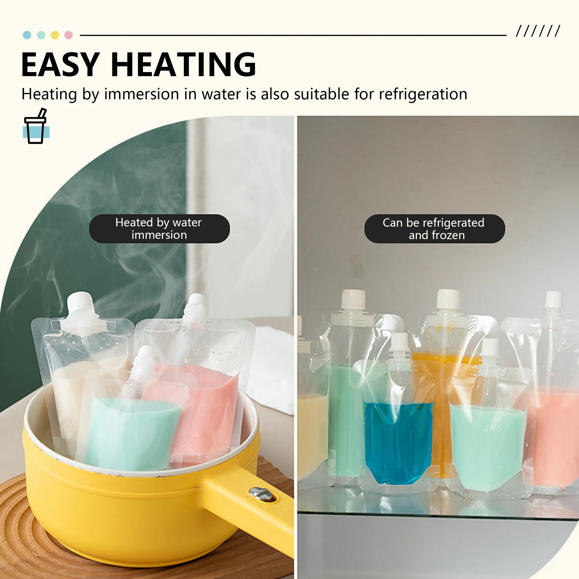10oz Clear Stand Up Liquid Drinking Spout Bag 6