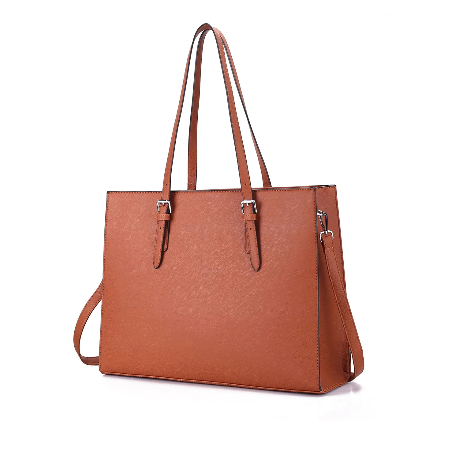 15.6 Inch Laptop Waterproof Leather Tote Bag 2