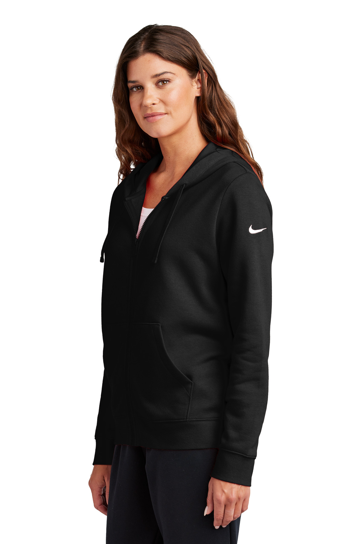 Women's Club Fleece Sleeve Swoosh Full-Zip Hoodie