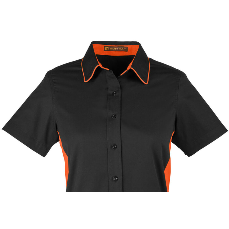 Harriton Ladies' Flash IL Colorblock Short Sleeve Shirt 24