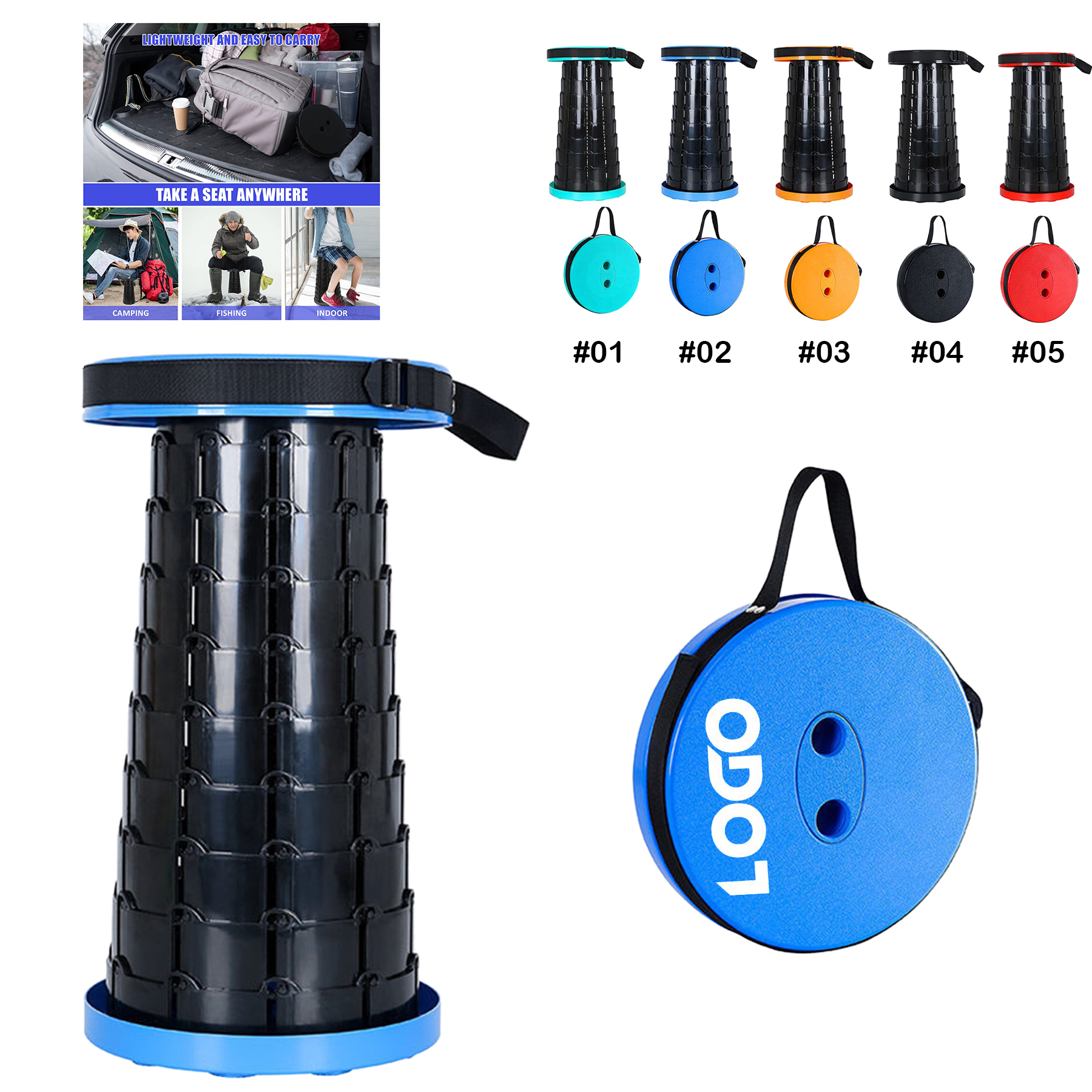 Lightweight Telescopic Stool for Adults