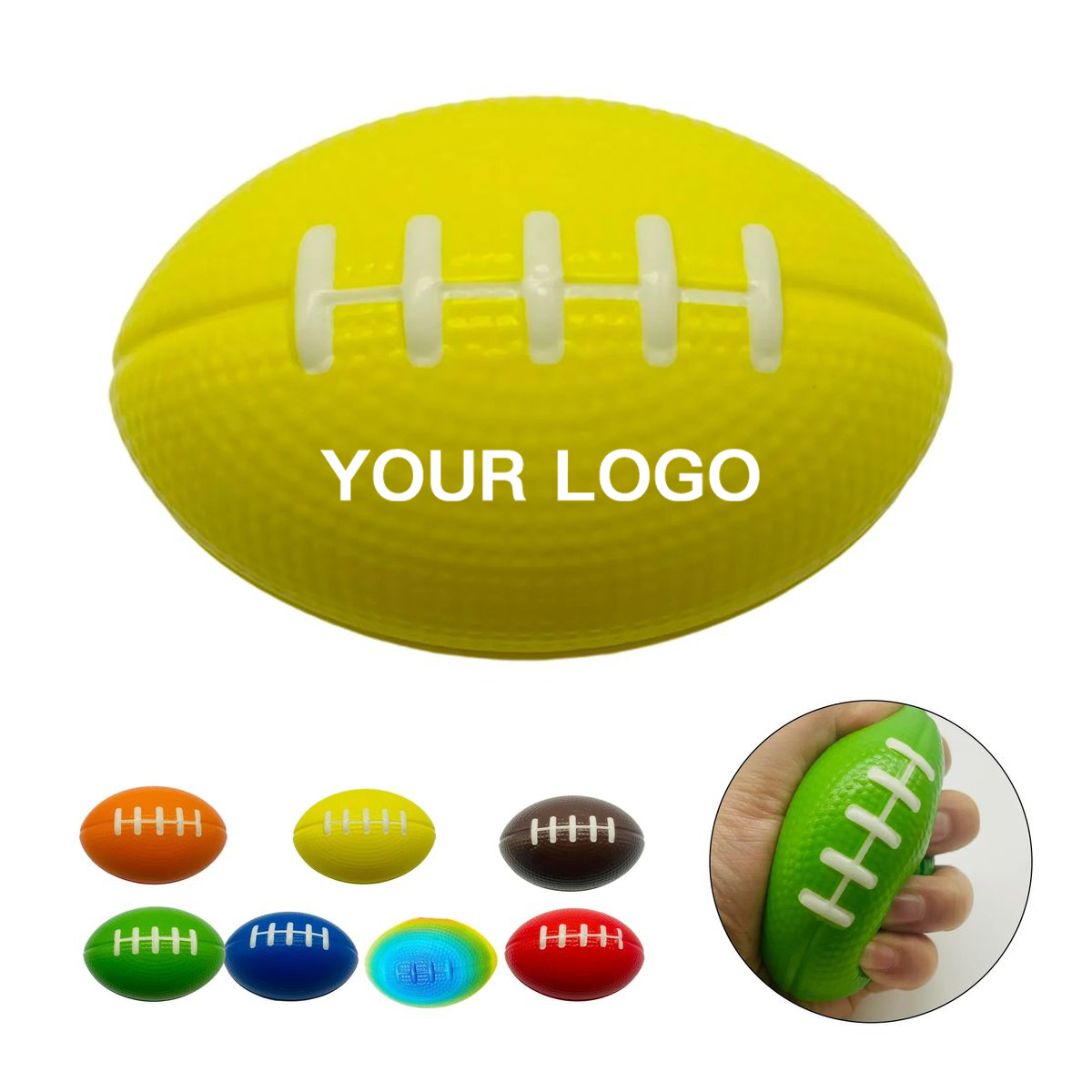Rugby Stress Reliever PU Foam Oval Shape 2