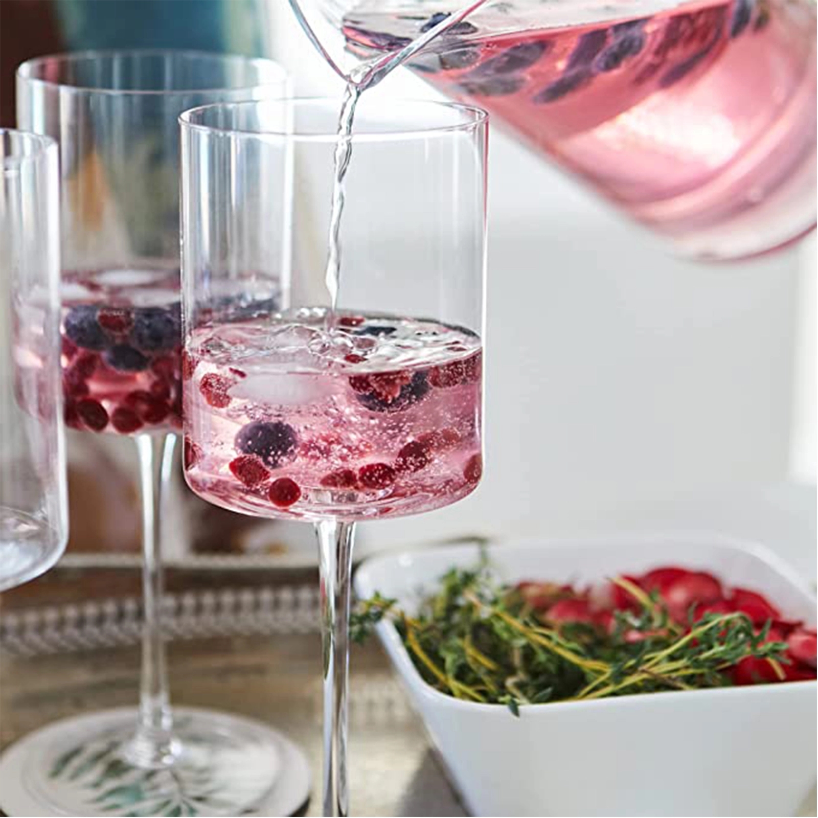 15oz Square Plastic Stemmed Wine Glass 4
