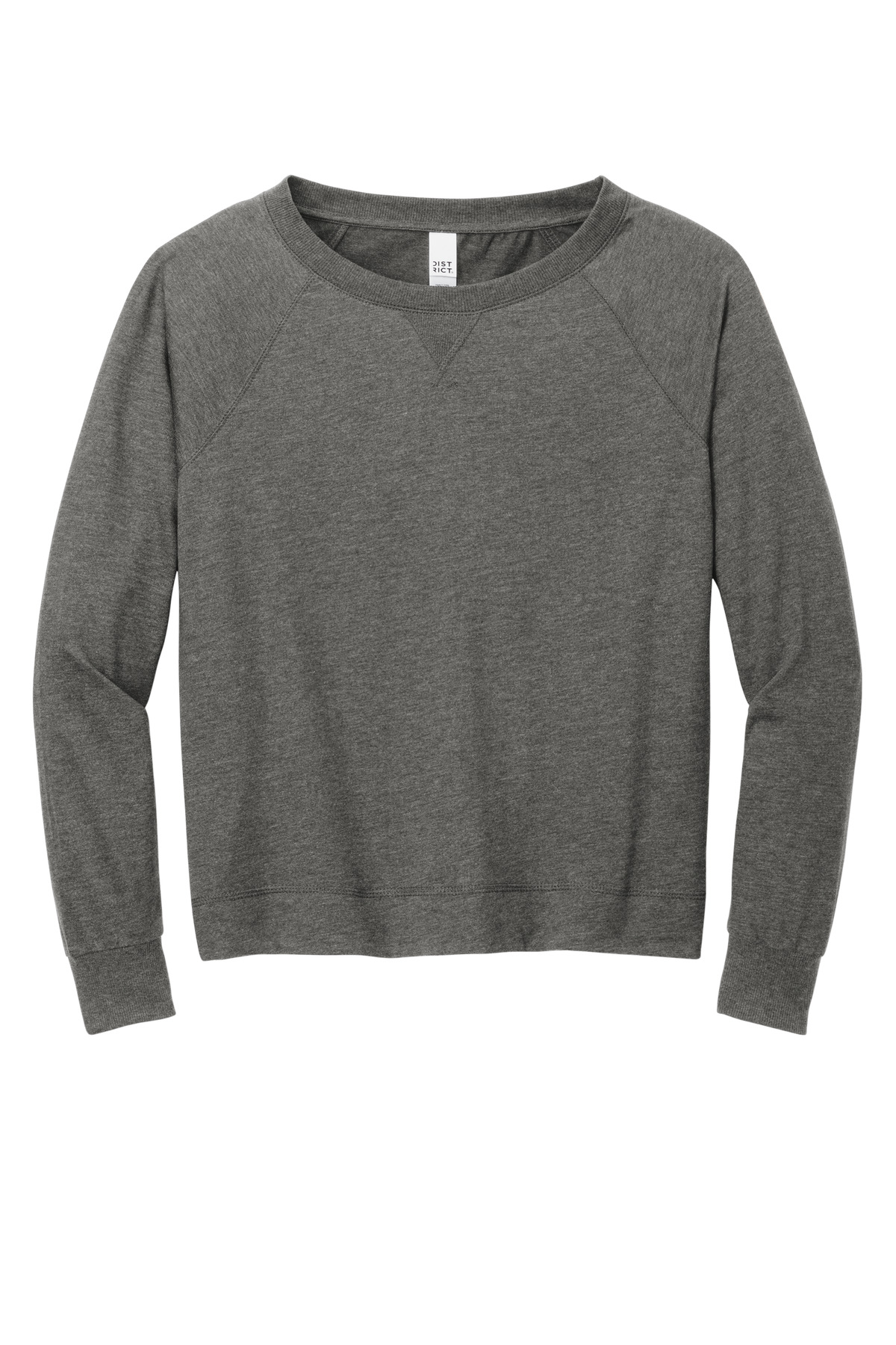 District Women's Featherweight French Terry Long Sleeve Crewneck DT672 11