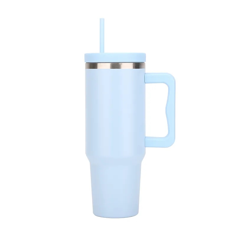 40 oz Tumbler with Handle and Straw 3
