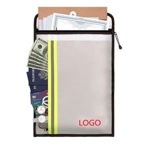 Fireproof Waterproof 3-Layer Document File Bag with Lock 5