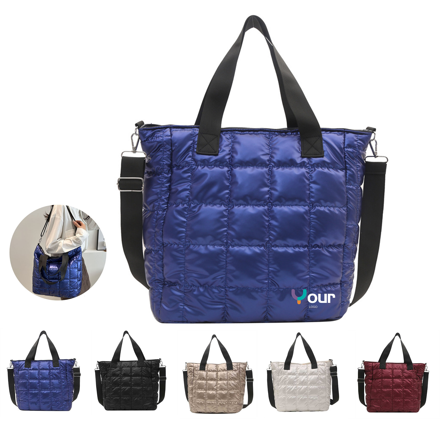 Quilted Puffy Handbag 5