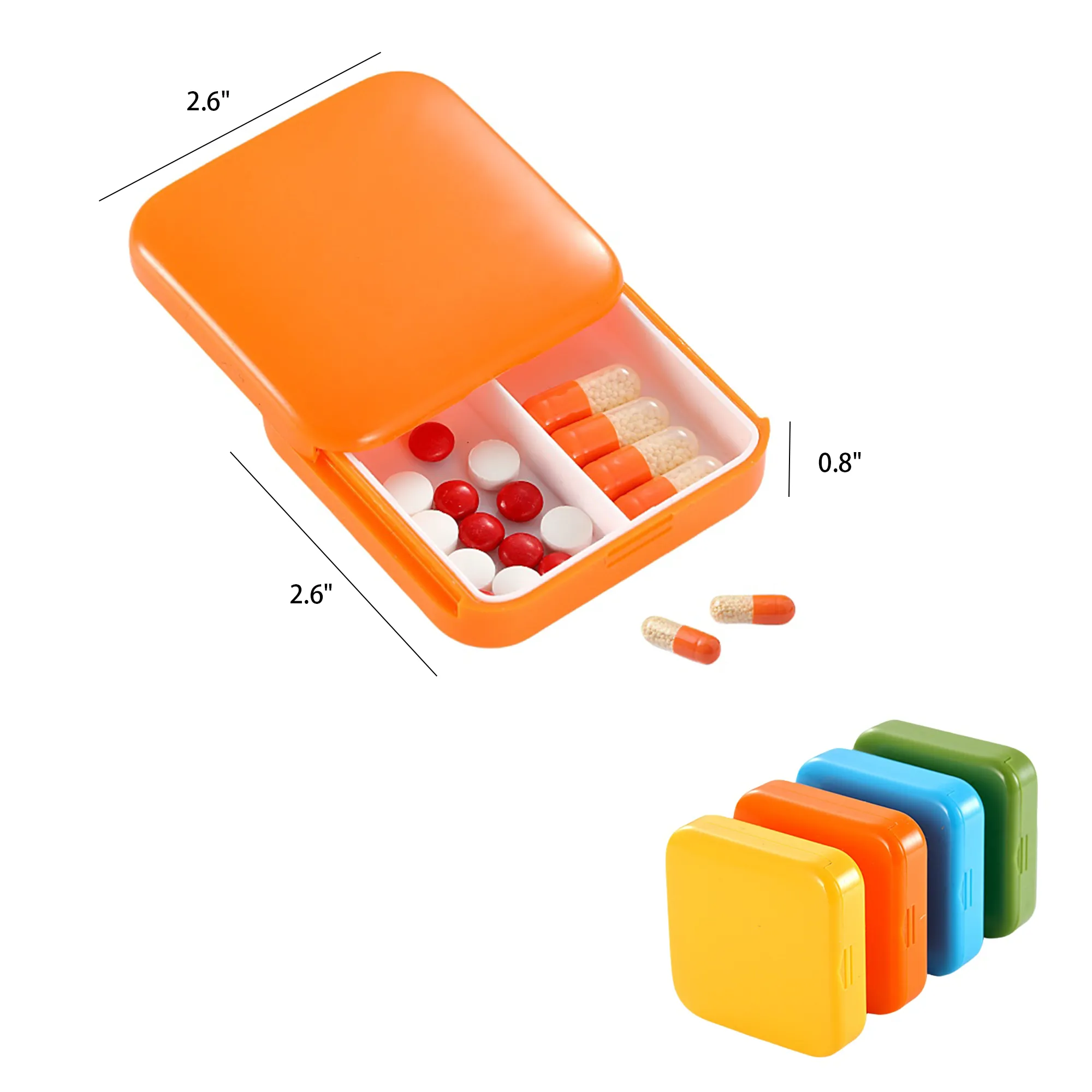 Slideable Plastic Pill Case 6