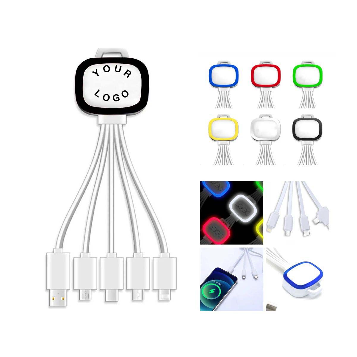 All In One 5 In 1 Charging Cable with Full Color Printing 4