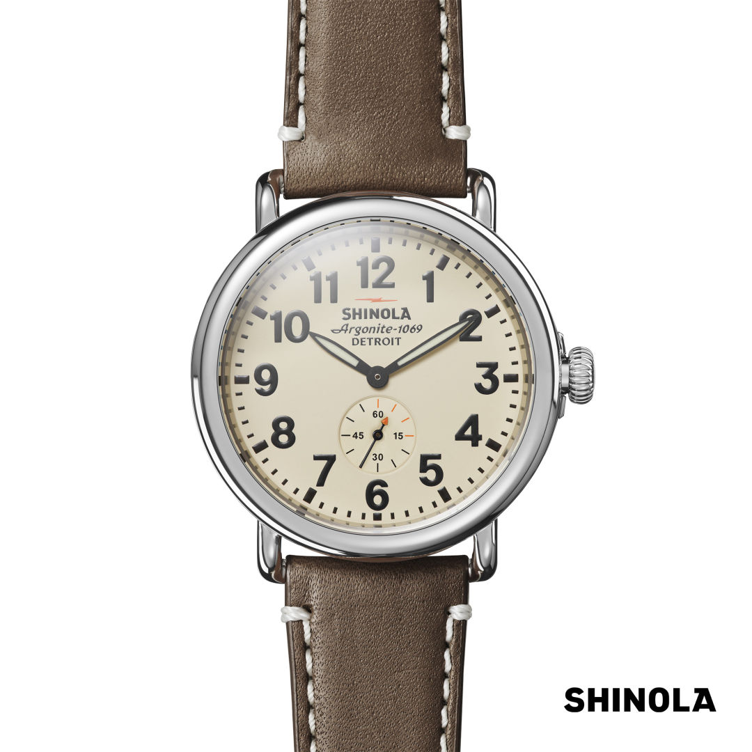 Shinola® Runwell Watch - Cream/Brown 22