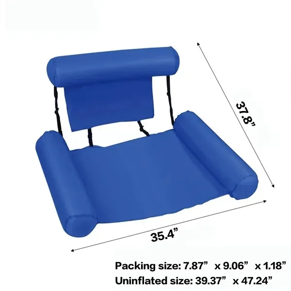 Foldable Inflatable Water Lounge Chair Portable Pool Float 6