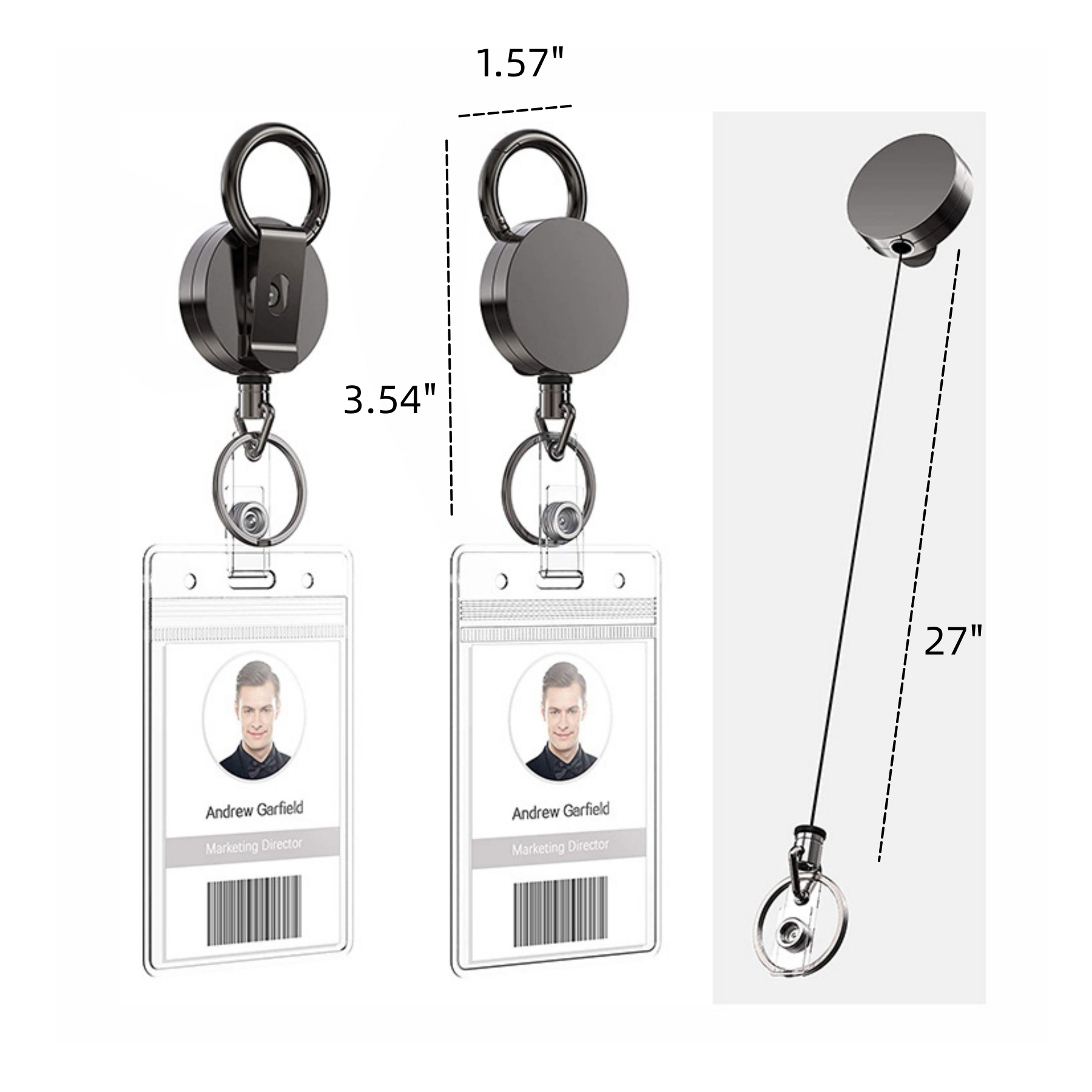 Metal Retractable Badge Holder 2