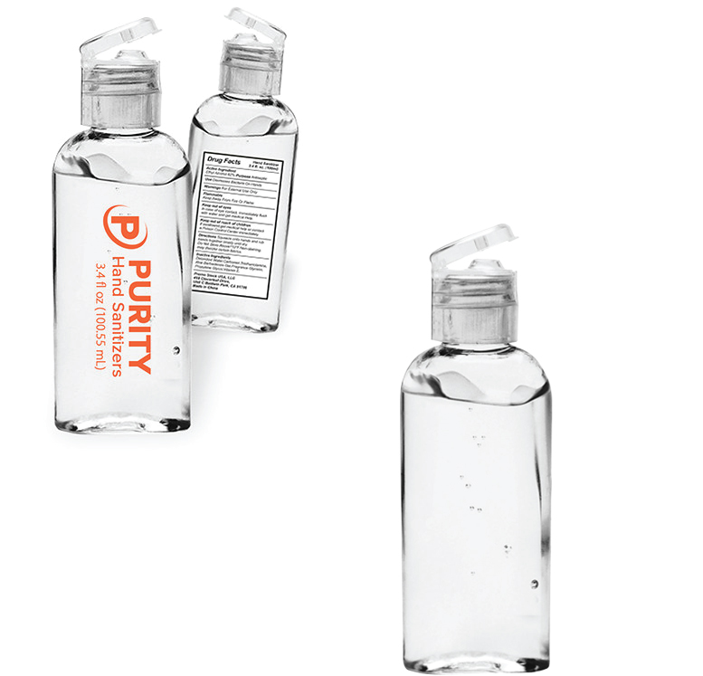3.4 oz Hand Sanitizer Bottle - Gel - 62% Alcohol 1