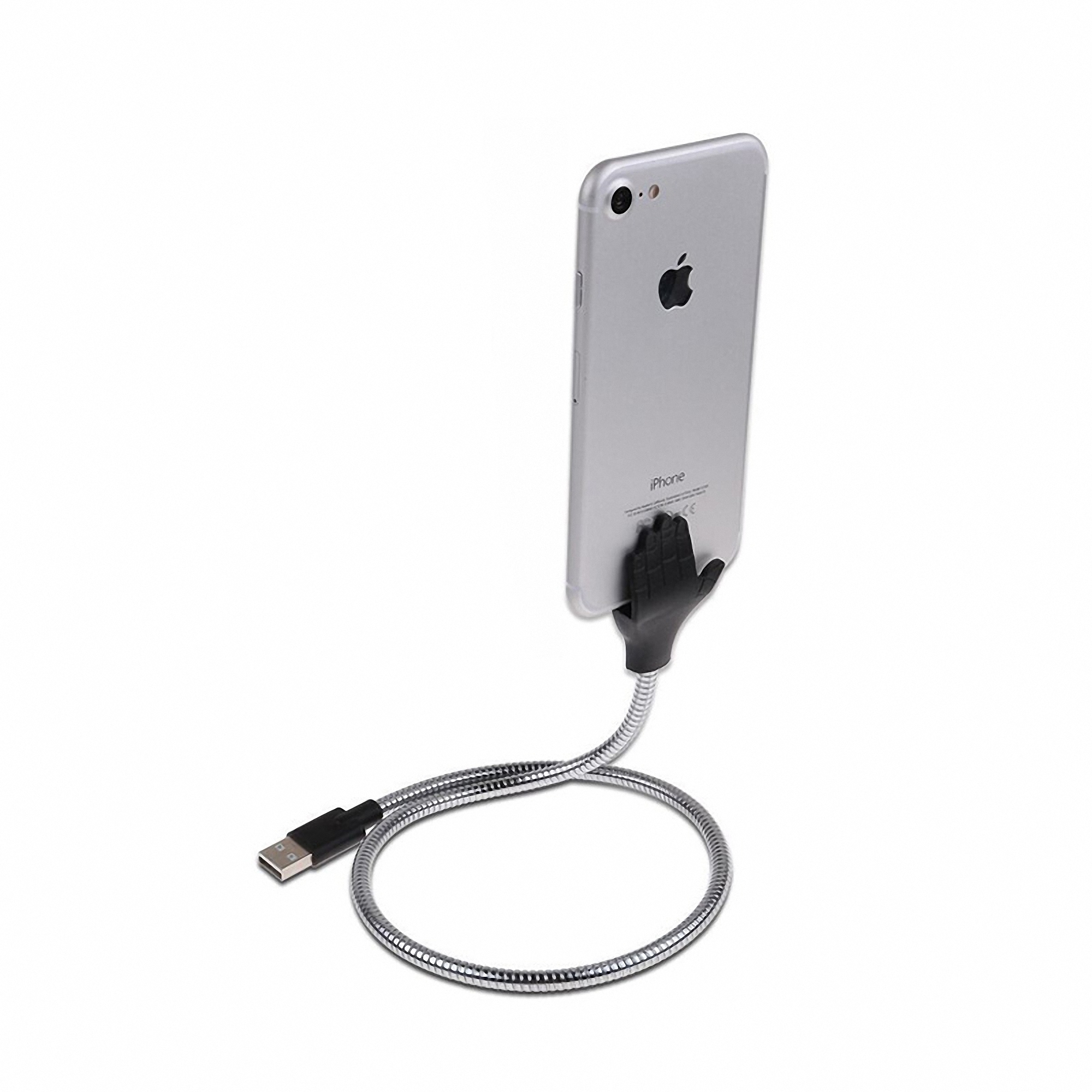 Adjustable Metal Phone Charging Cable with Holder 3