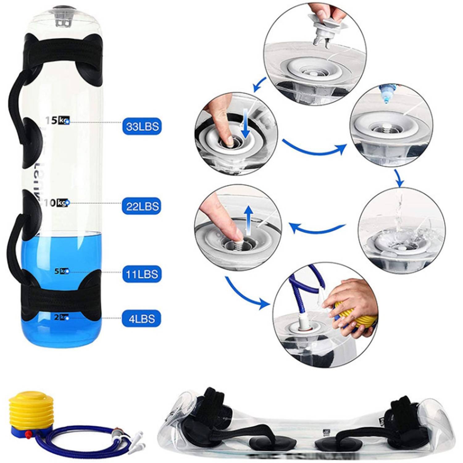 Pvc Water Filled Dumbbell Weight Lifting Bag 3