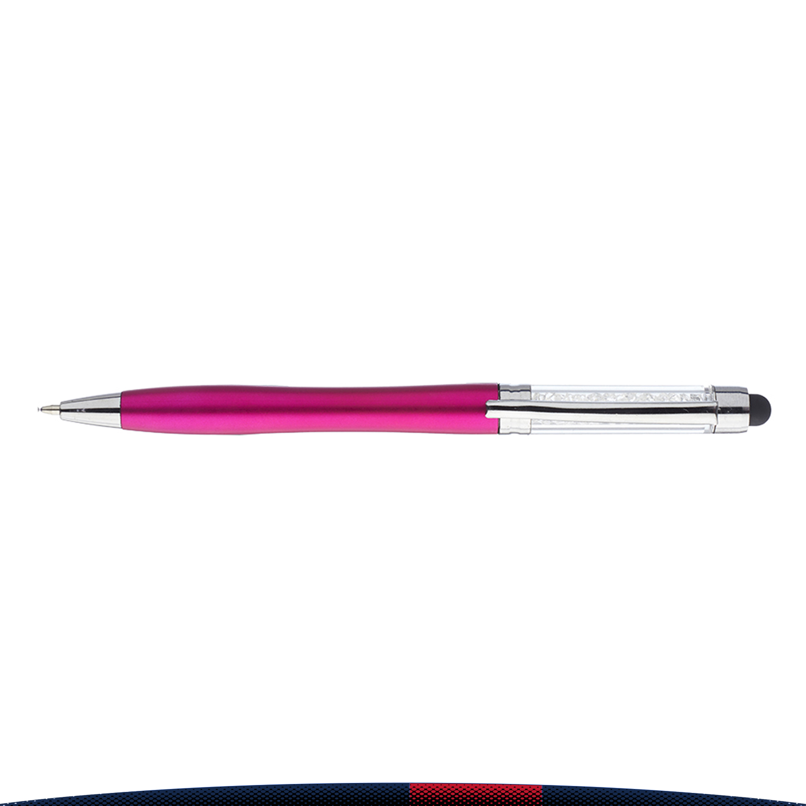 Payton Crystalline Plastic Ballpoint Pen With Stylus 5