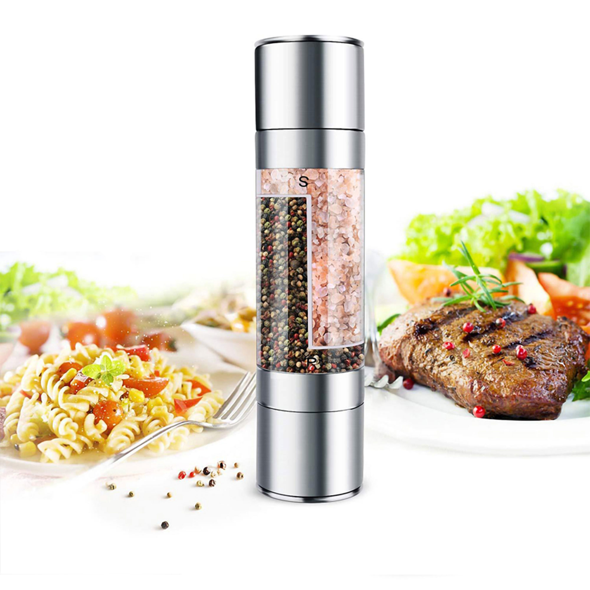 Dual Electric Salt and Pepper Grinder, custom kitchen gadget with logo imprint 4