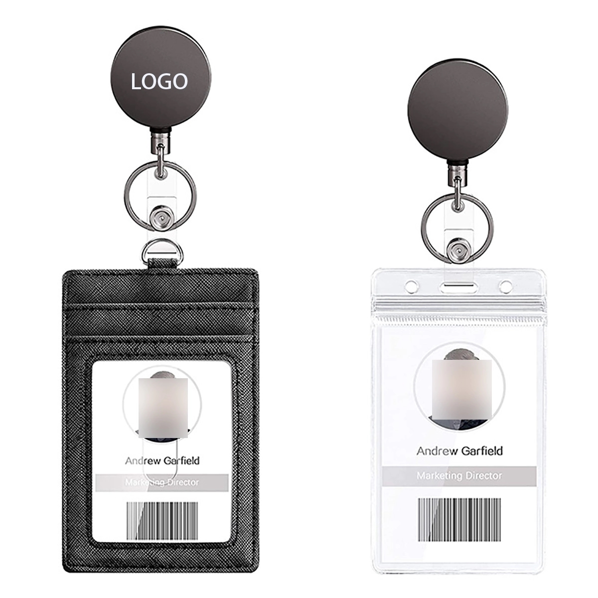 Heavy Duty Metal Retractable Badge Holder Pu 2