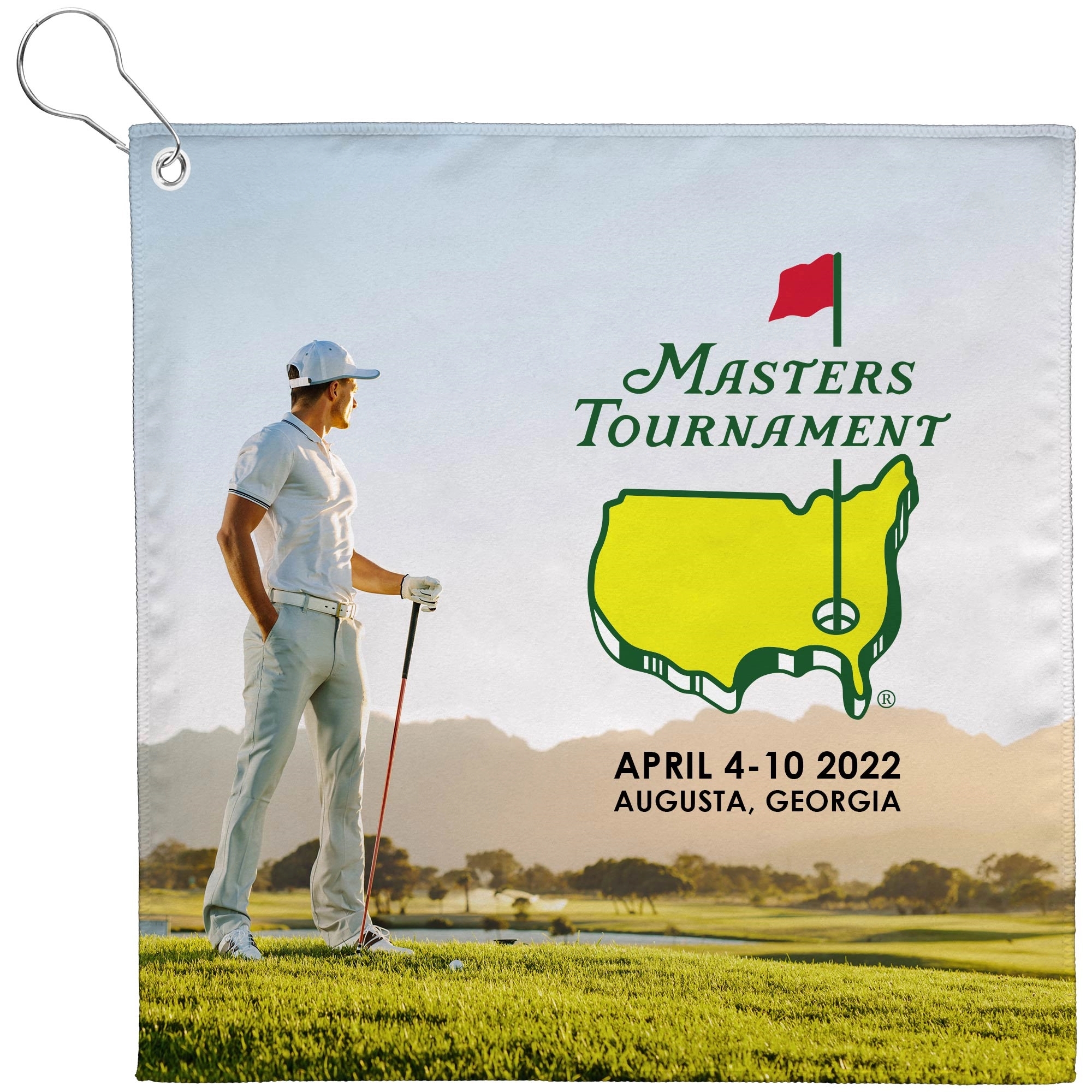 12x12 Sublimated Golf Towel w/Grommet - 200GSM - Sublimation 1