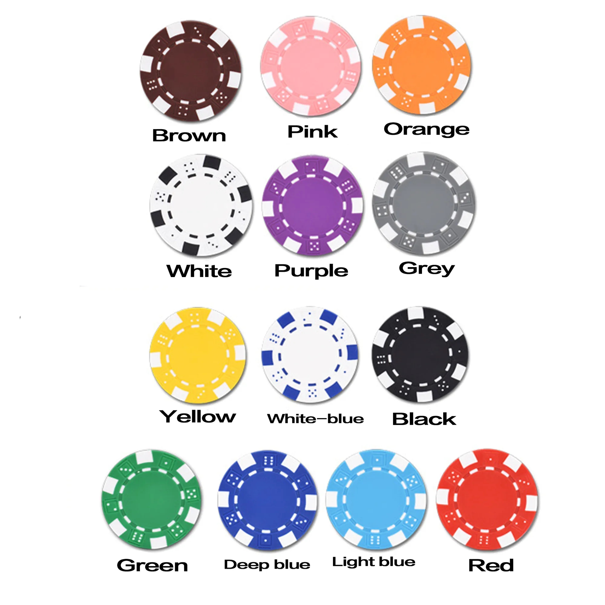 11.5g Double Sided Professional Plastic Poker Chip 3