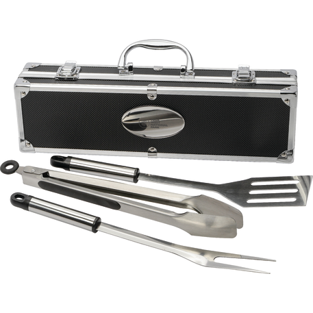 3 Piece BBQ set in Aluminum Case 14