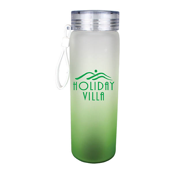 Halcyon® 20 oz. Frosted Glass Bottle with Screw on Lid 20