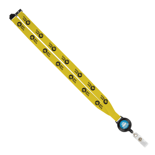 IMPORT 3/4" Polyester Lanyard with Retractable Badge Reel and IPH7 back of neck convenience release. 118
