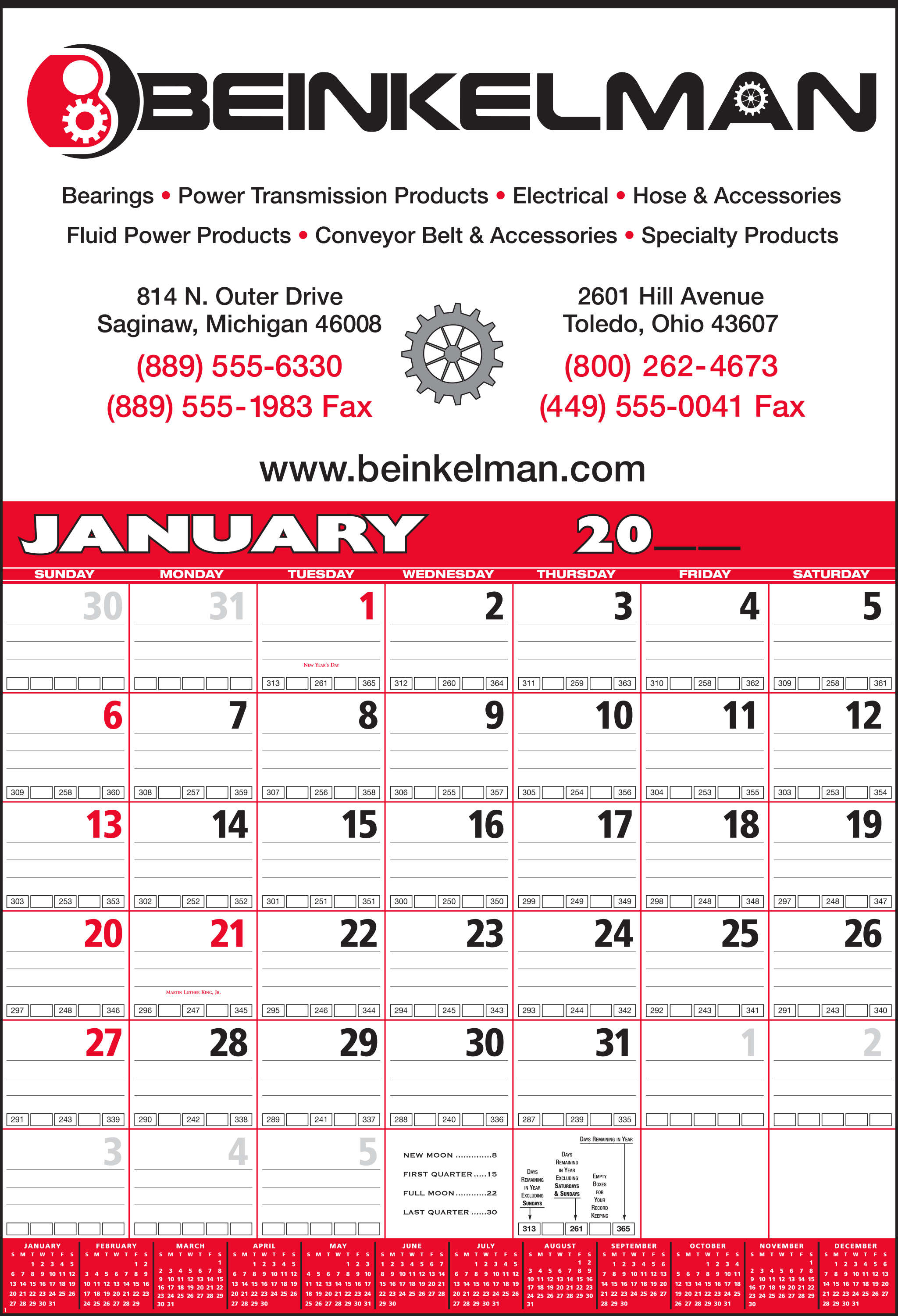 Style 36 12-Sheet Calendar 1