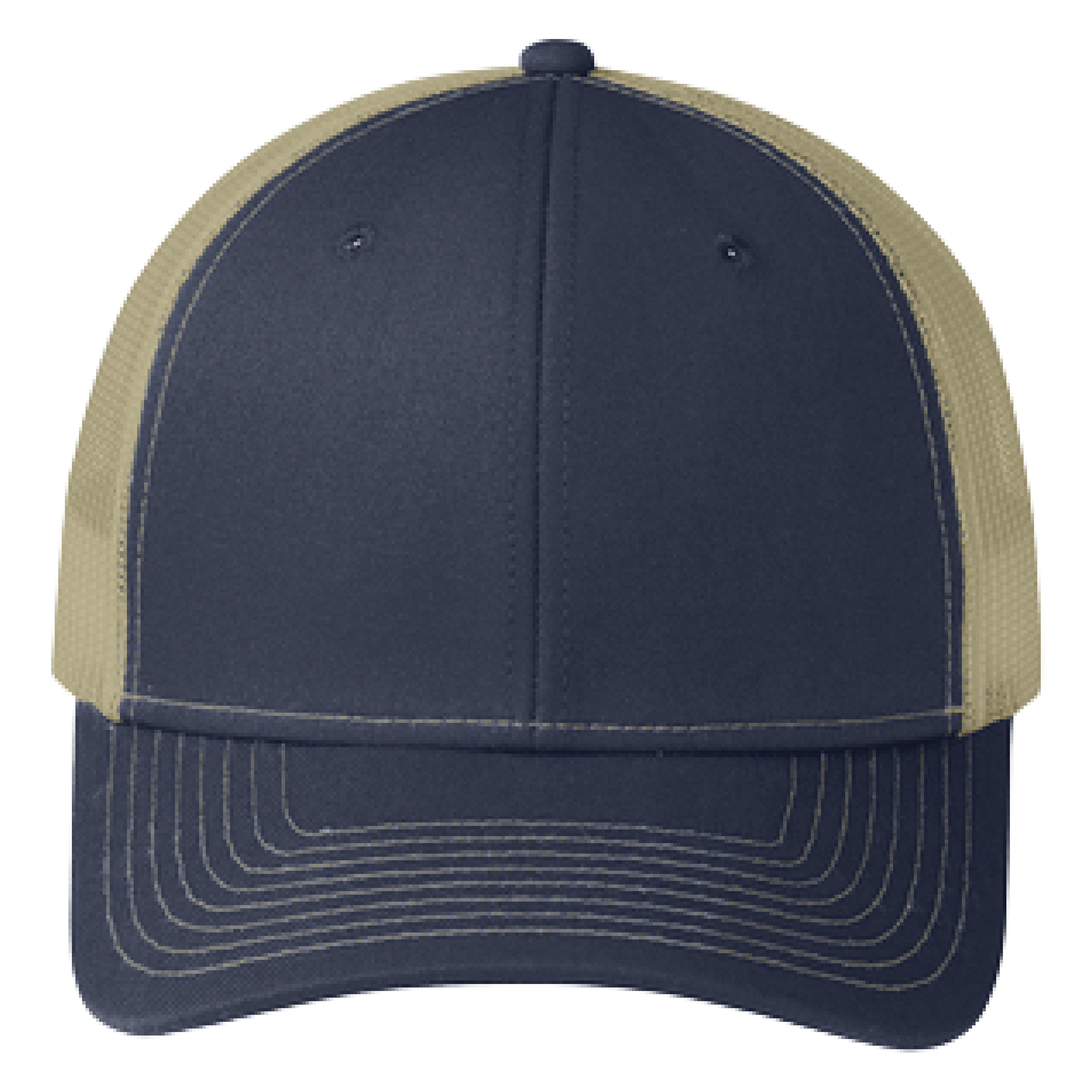Port Authority C402 6-Panel Snapback Trucker Hat w/Leatherette Adhesive Patches or Embroidery 127