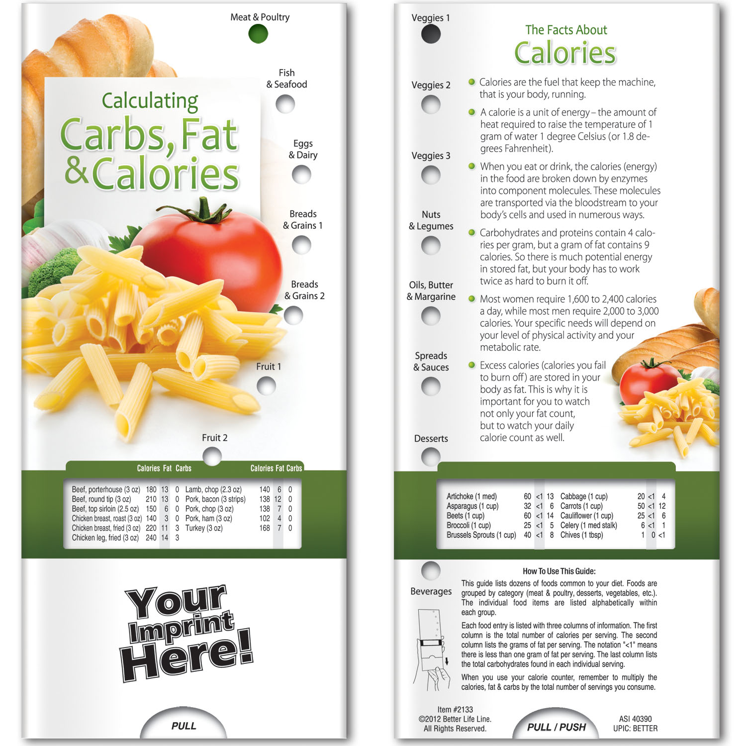 Pocket Slider - Calculating Carbs, Fat, and Calories — view 1 of 4