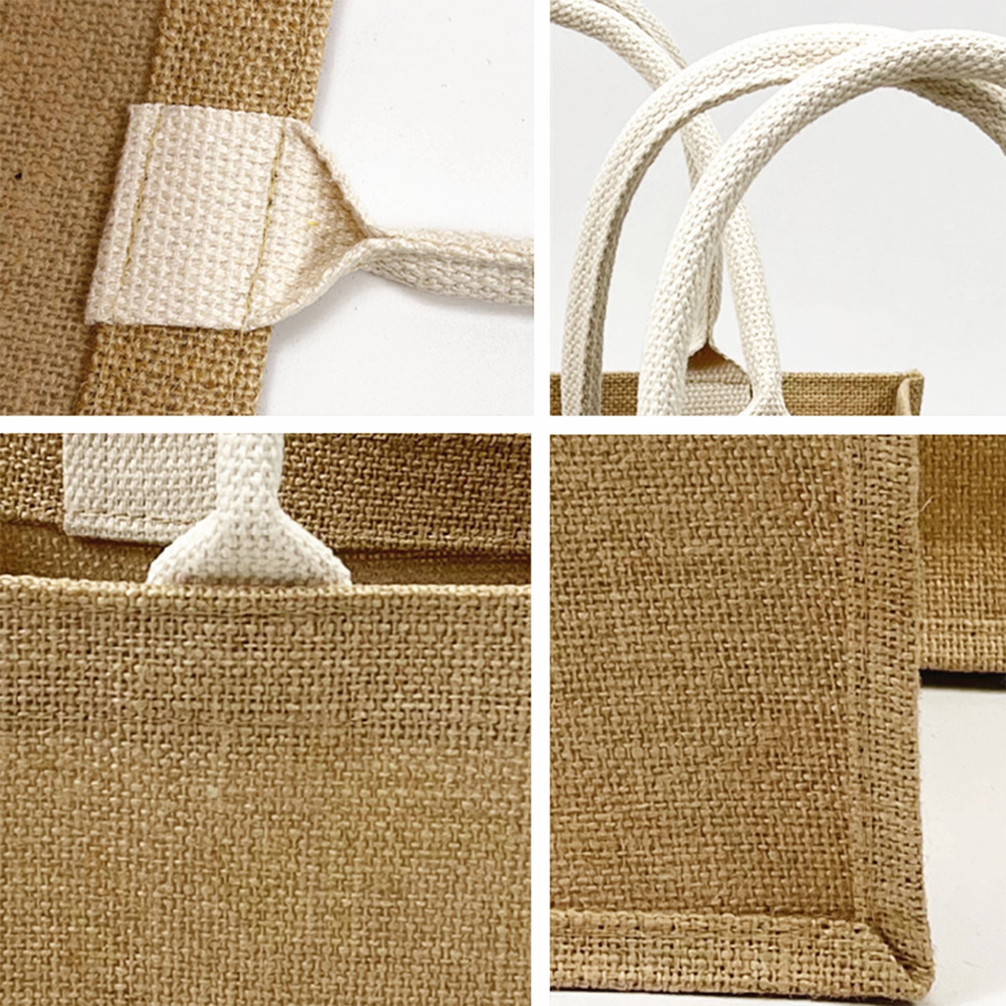 Blank Small Jute Reusable Grocery Bag MOQ50pcs 2