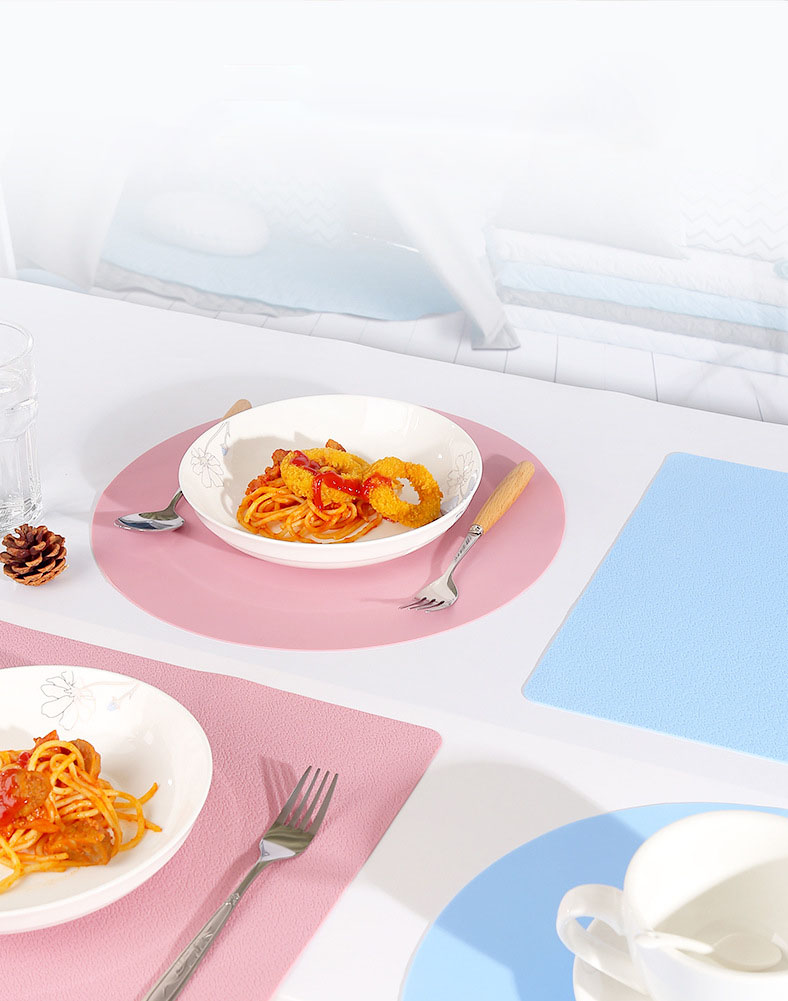 Silicone Waterproof/Heat Resistant/Non-Slip Kitchen Table Mats for Dining Countertop 5