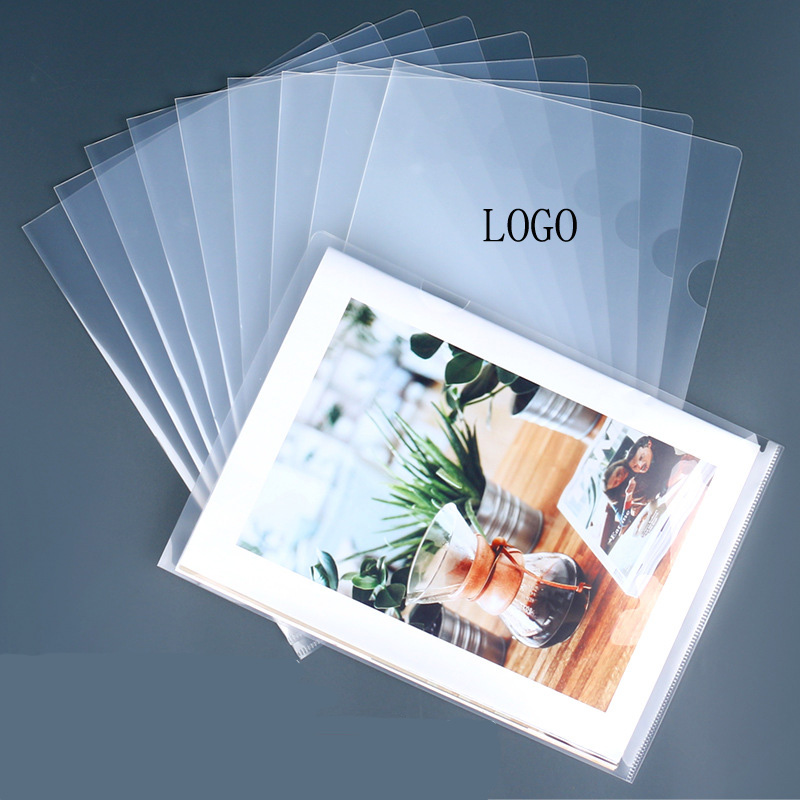 L-Shaped Transparent Plastic Folder File bag