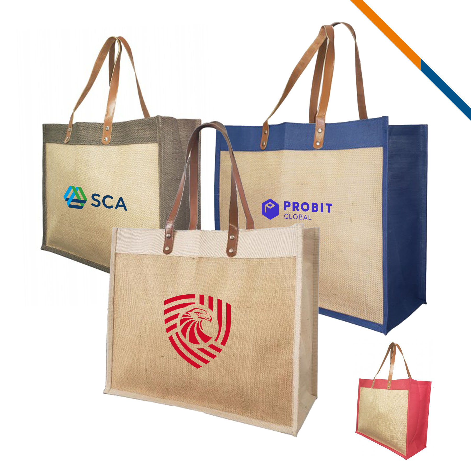 Nepeta Laminated Jute Tote Bag, custom tote bag with logo imprint 2