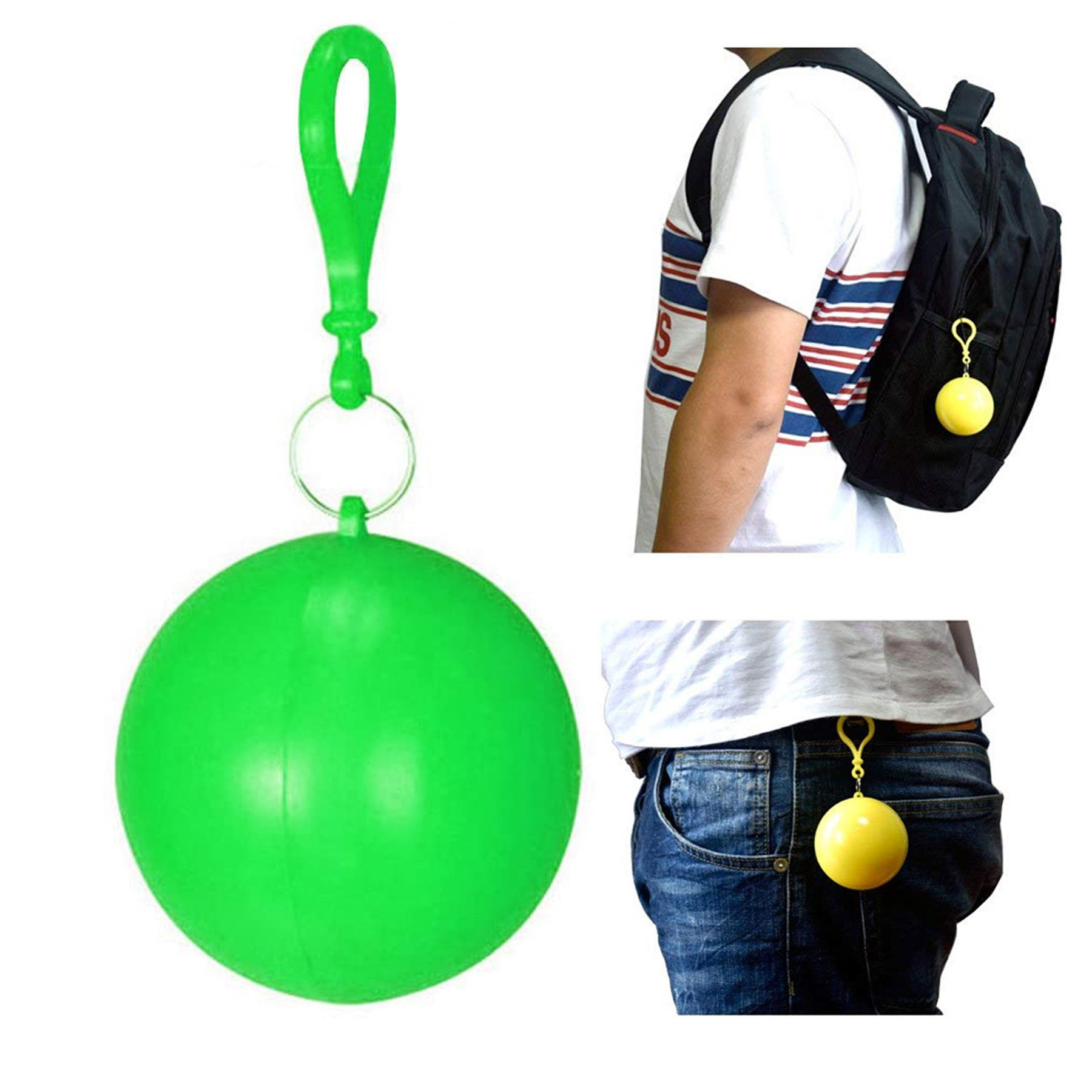 Rain Poncho Keychain Ball 1