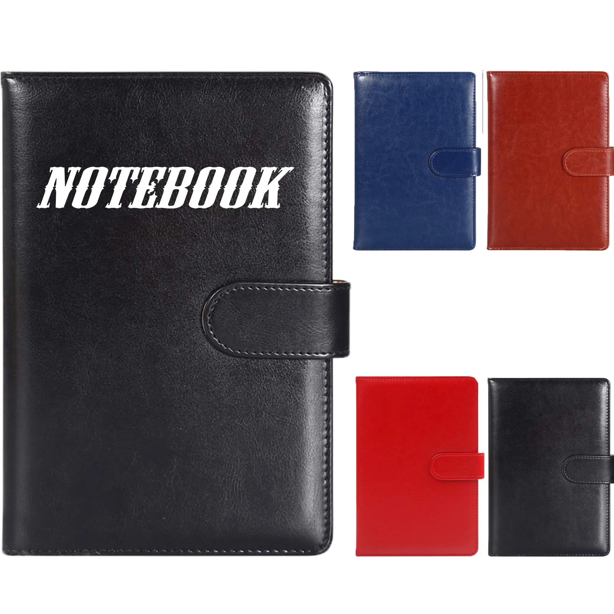 A5 PU Leather Notebook With Magnetic Buckle Closur