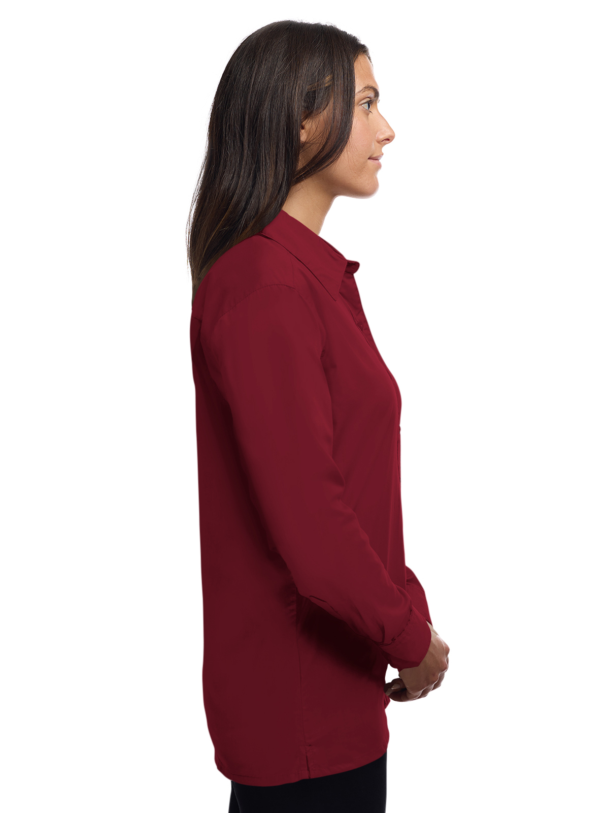 Blue Generation - Women's Pocketless Long Sleeve Poplin Shirt 7