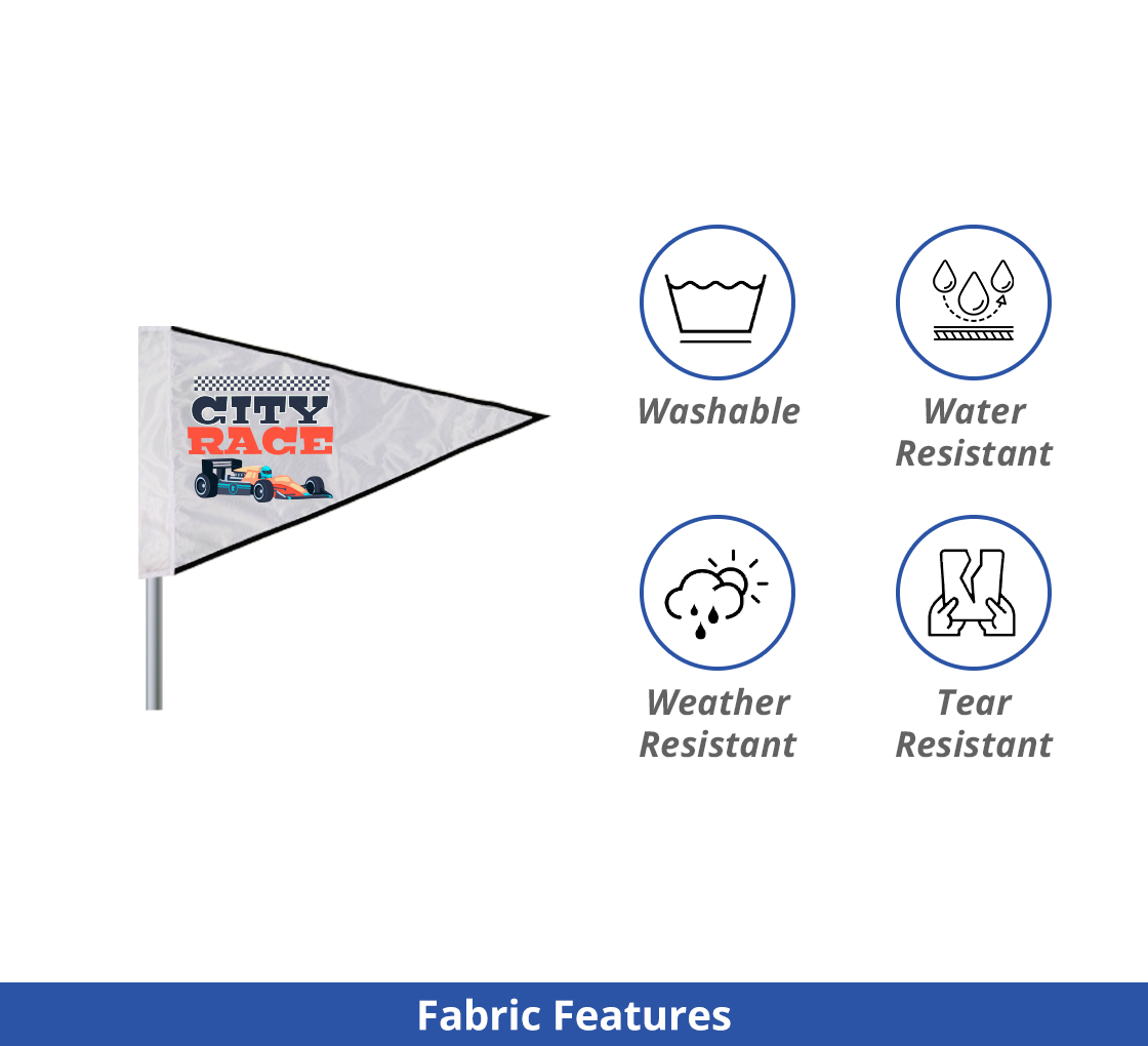 Triangle Flags (1' x 1') - Double Sided 1