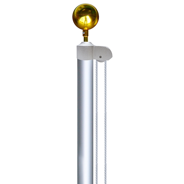 16' Silver Aluminum Pole - Without Flag 2