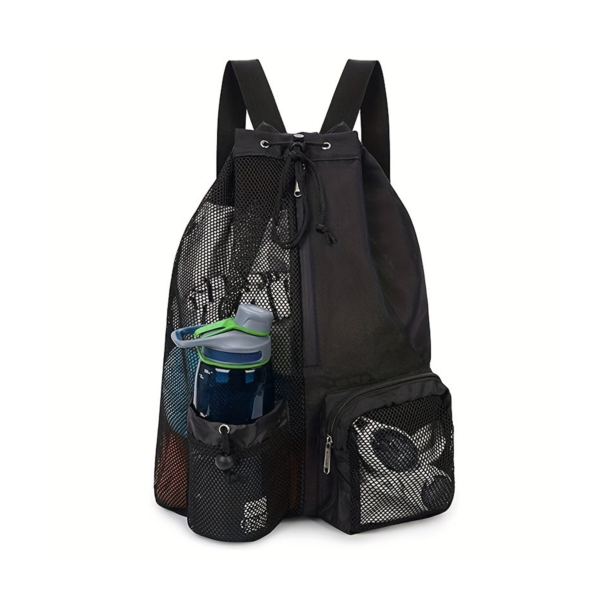 Mesh Drawstring Swim Bag With Wet Pocket For Beach Gym Gear 6