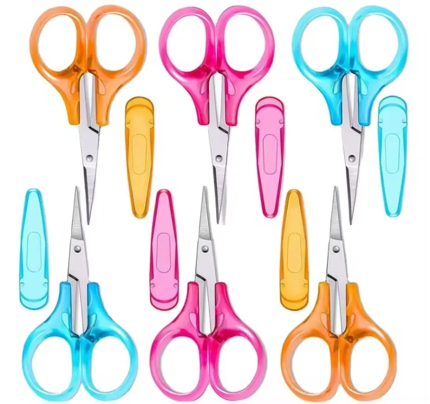 Stainless Steel with Protective Cover Straight Tip Scissors 2