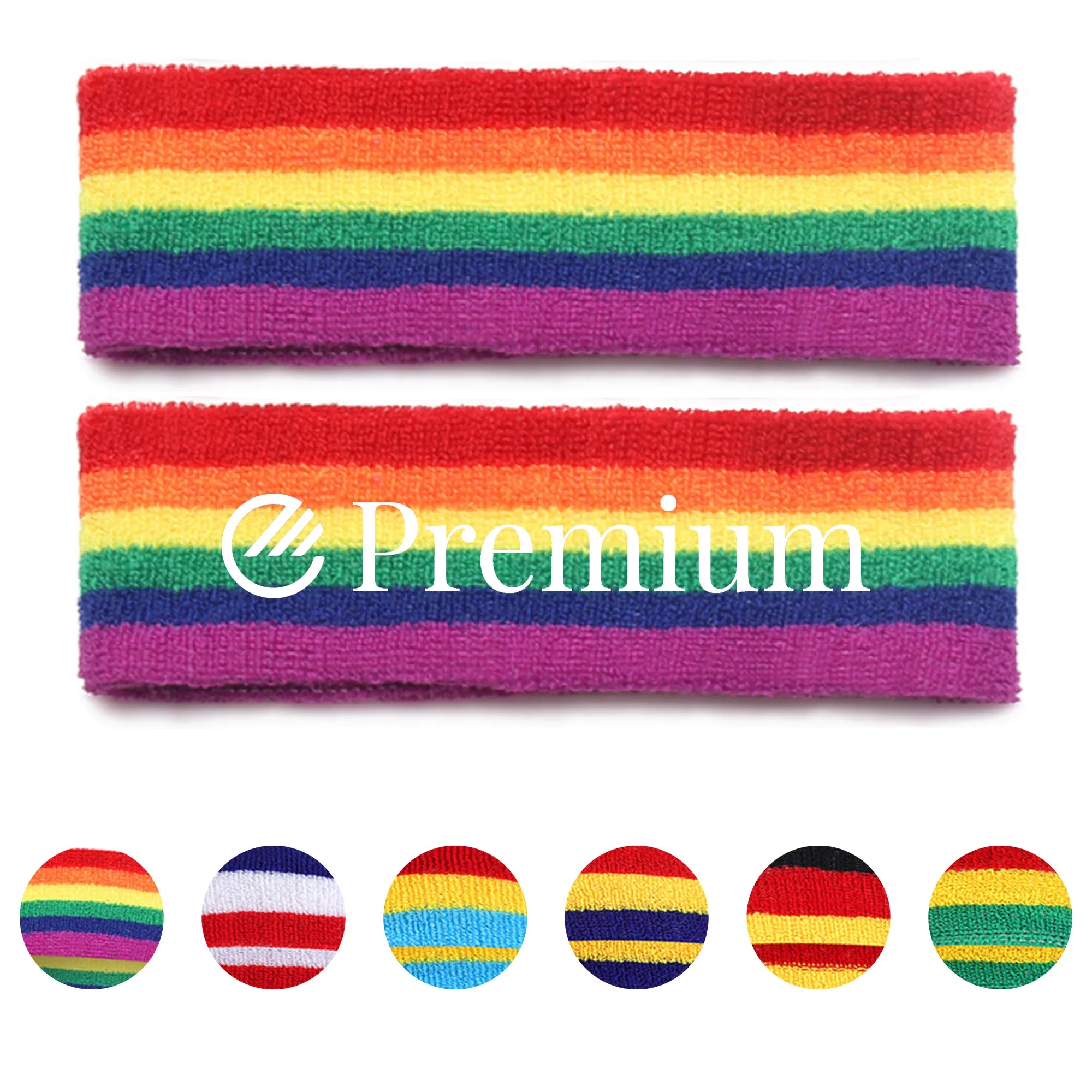 Rainbow Cotton Sports Towel Headband LGBTQ 2