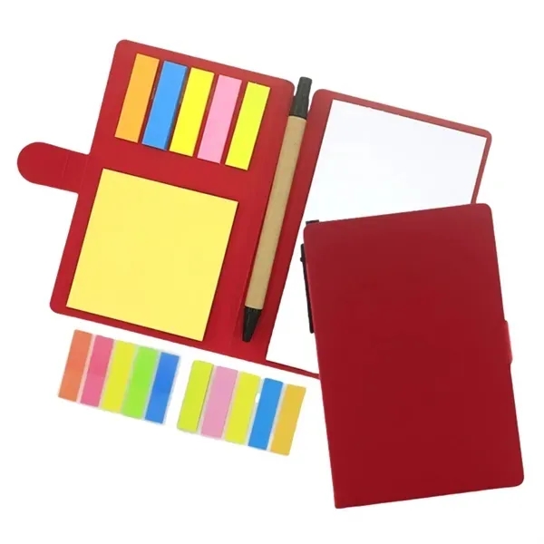 Kraft Paper Notebook with Pen and Colored Label Set 7