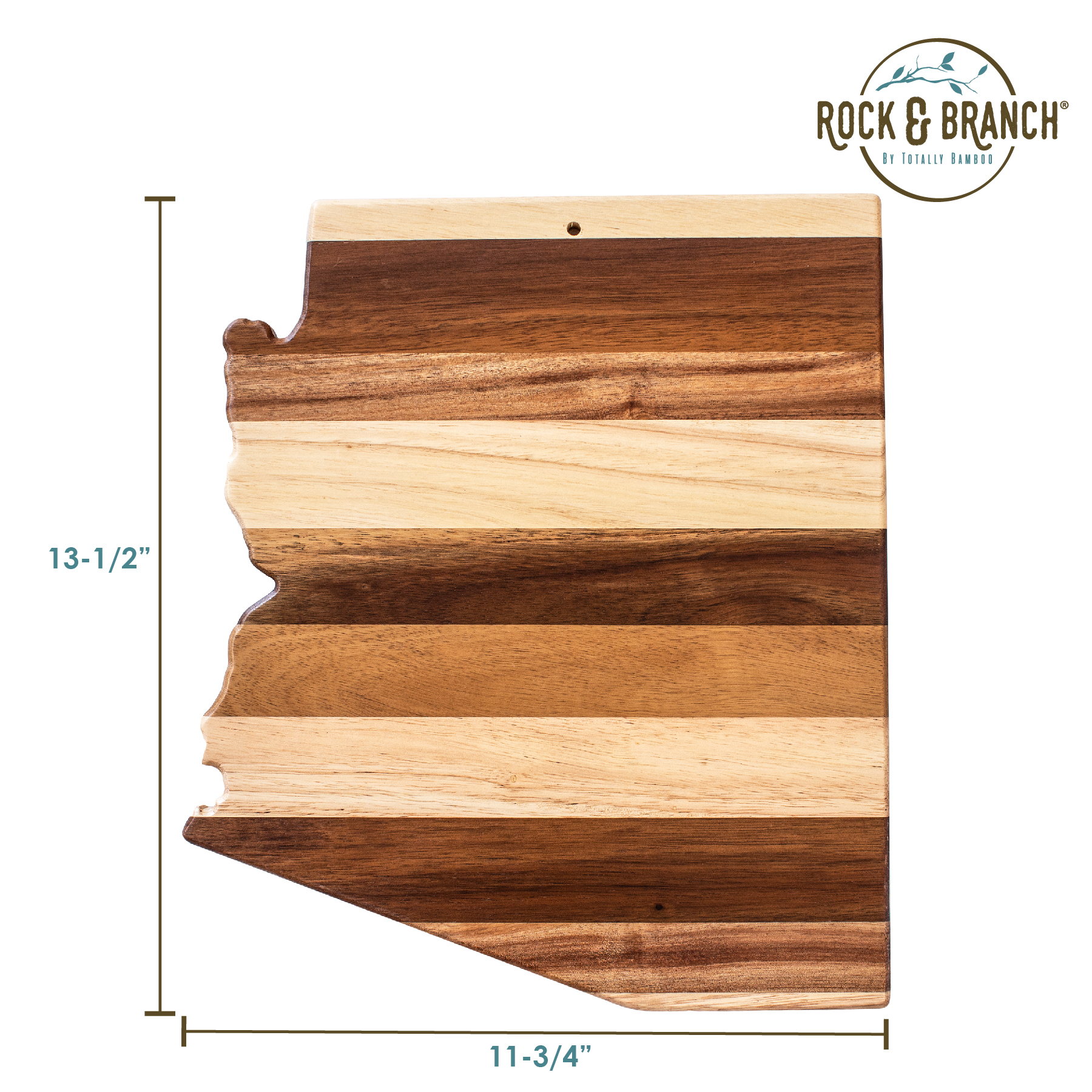 Rock & Branch® Shiplap Series Arizona State Shaped Wood Serving and Cutting Board 4