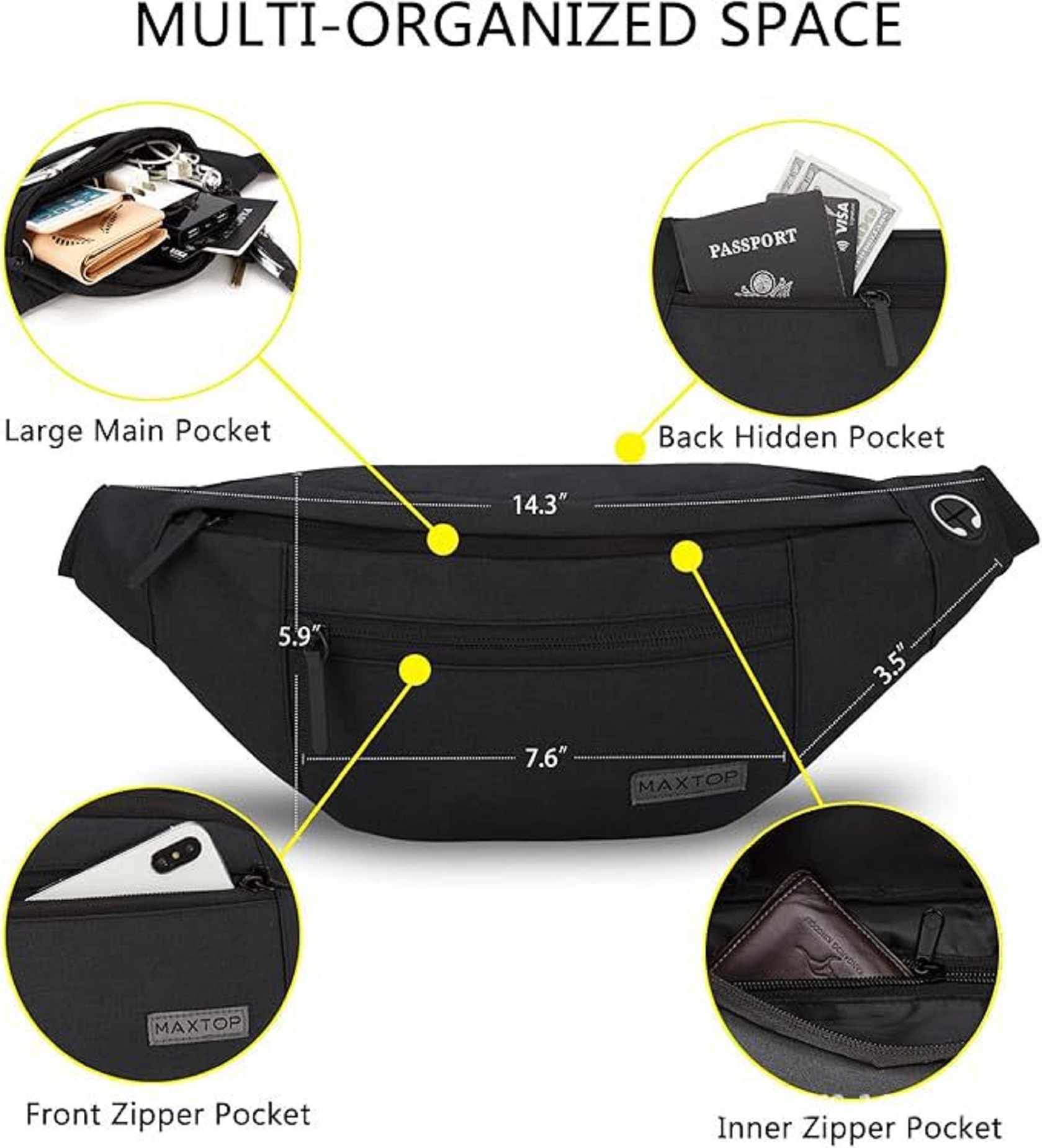Large Crossbody Fanny Pack 8