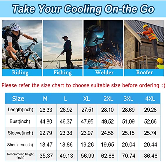 Wearable Cooling Fan Jacket For Working Man Outside 5