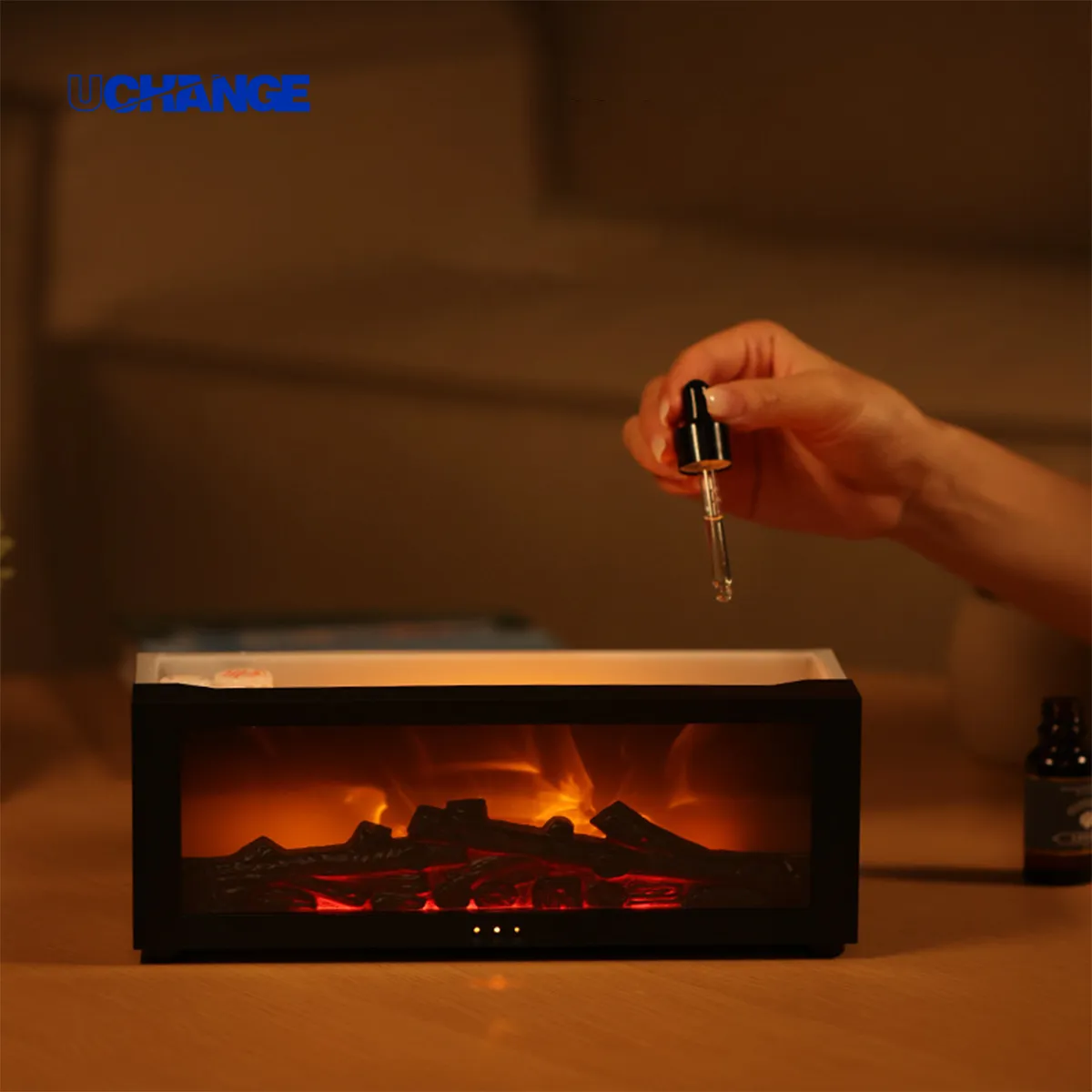 Flame-Effect Ultrasonic Humidifier & Aroma Diffuser 1