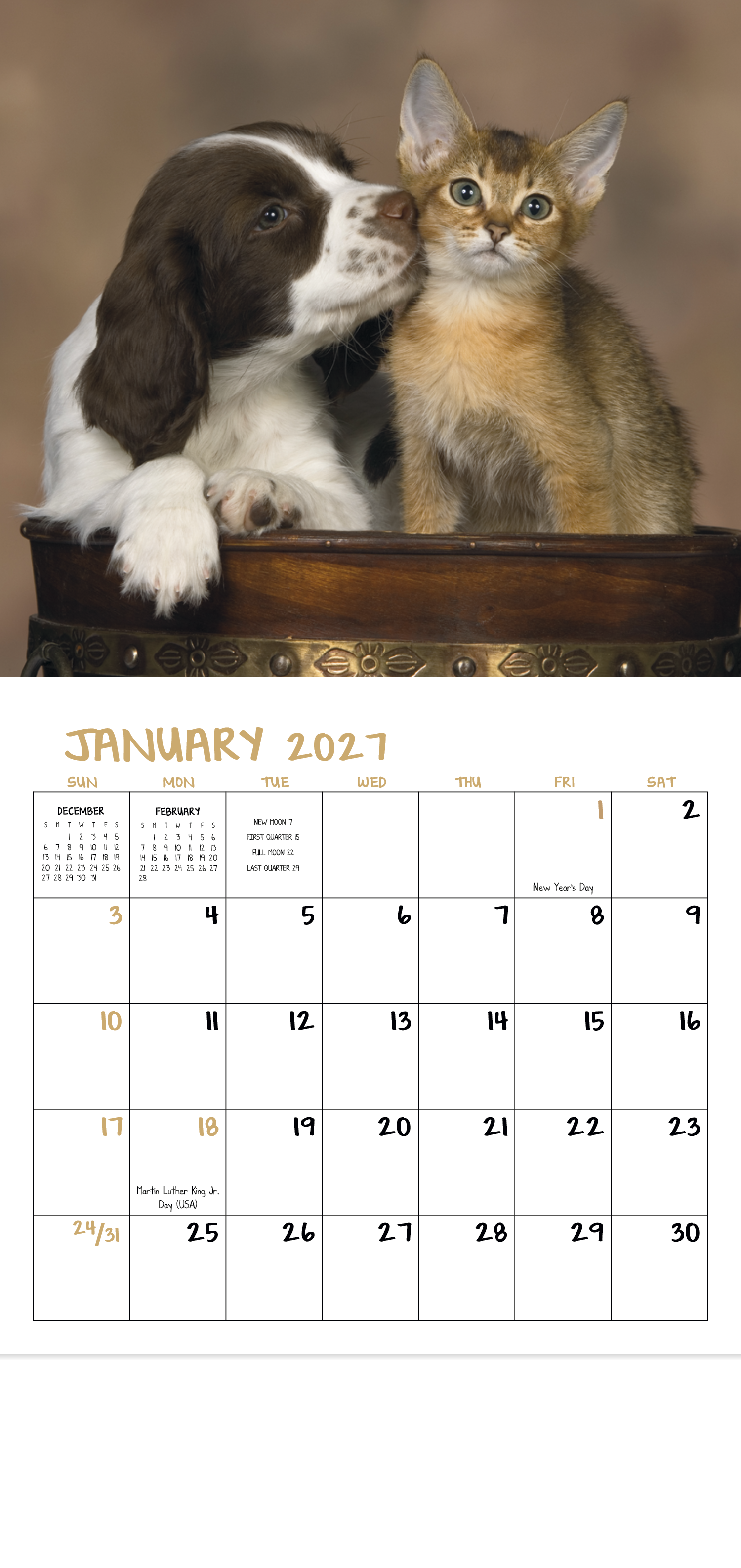 Good Value™ Puppies & Kittens - Mini Calendar 43