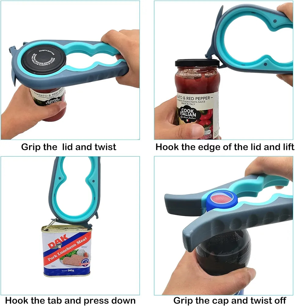 4 in 1 Multi Function Can Bottle Jar Opener 4
